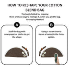 ARIYA Stylish Unique Handmade Brown & White Line (PP & Cotton Blend) Clutch Bag with 2 Flower, Perfect for Parties, Weddings & Everyday Outings