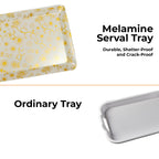 Ariya Melamine Serving Tray Set of 12 – Golden Bloom | 605