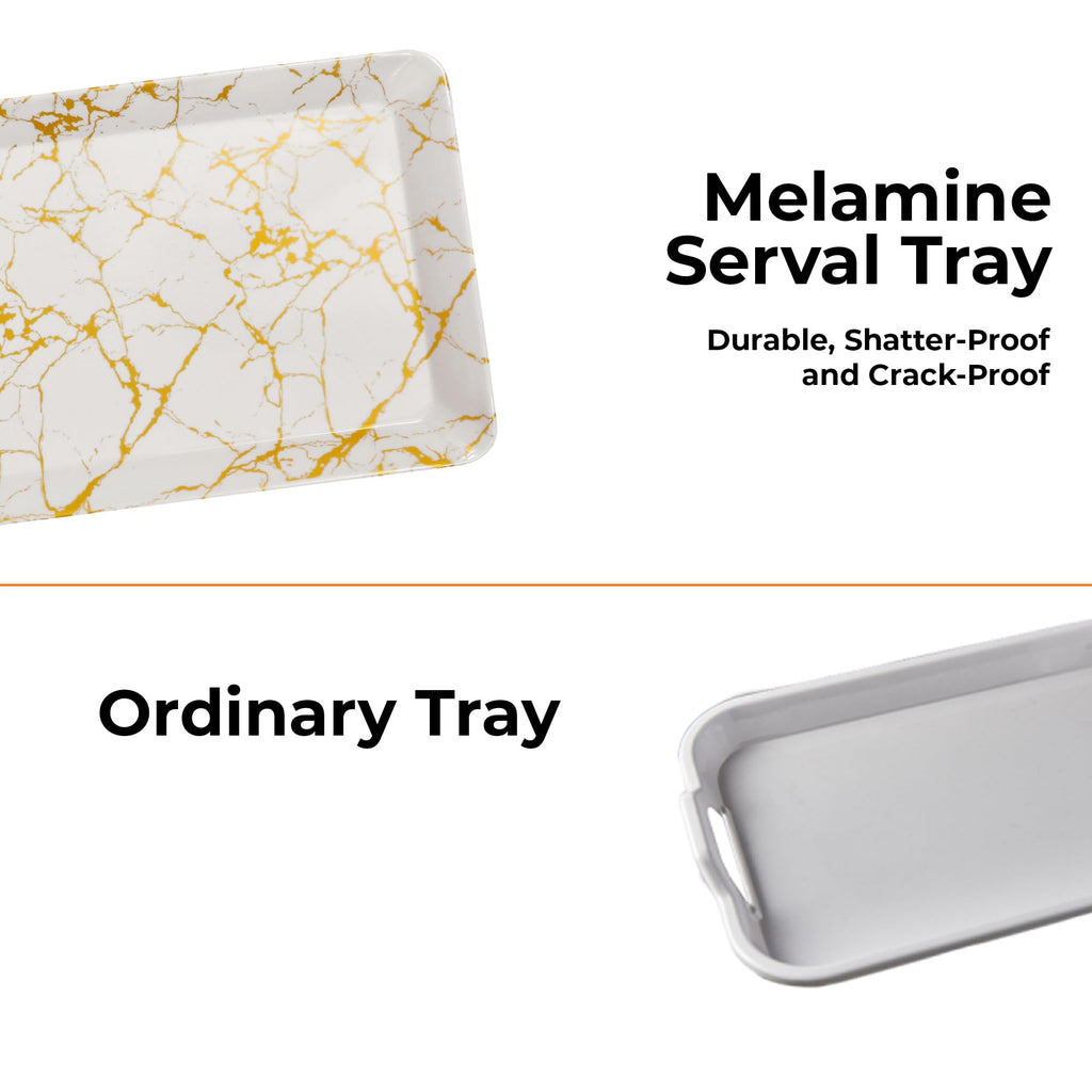 Ariya Melamine Serving Tray Set of 12 – Golden Mirage | 605