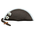 Ariya Women Clutch Handbag with Flower (4077 | Brown) Handcrafted PP & Cotton Blend Clutch, Perfect for Ladies & Girls, Lightweight Stylish Purse for Parties, Special Occasions, Casual & Formal