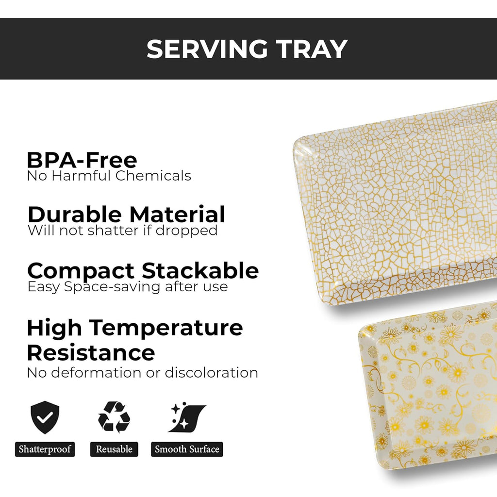 Ariya Melamine Serving Tray Set of 2 – Giraffe Pattern | 603,604