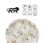 Ariya Melamine Dinner Plates 13 Inch Set of 24 | Royal Marble