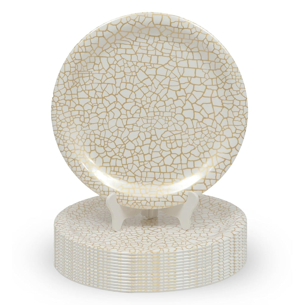 Ariya 10.5" Melamine Dinner Plates Set of 12 – Golden Mirage