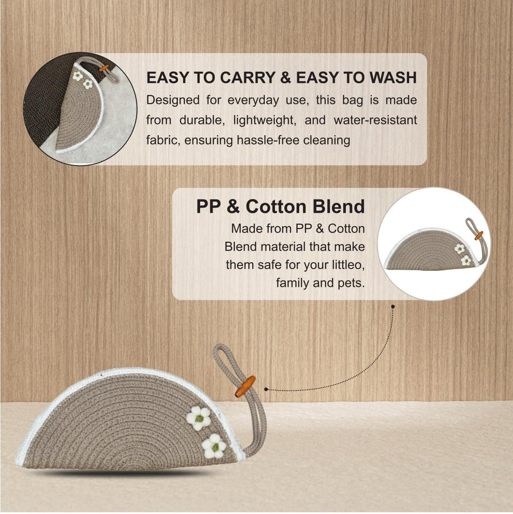 ARIYA Women Clutch Handbag with Flower (4077 | Beige) Handcrafted PP & Cotton Blend Clutch, Perfect for Ladies & Girls, Lightweight Stylish Purse for Parties, Special Occasions, Casual & Formal