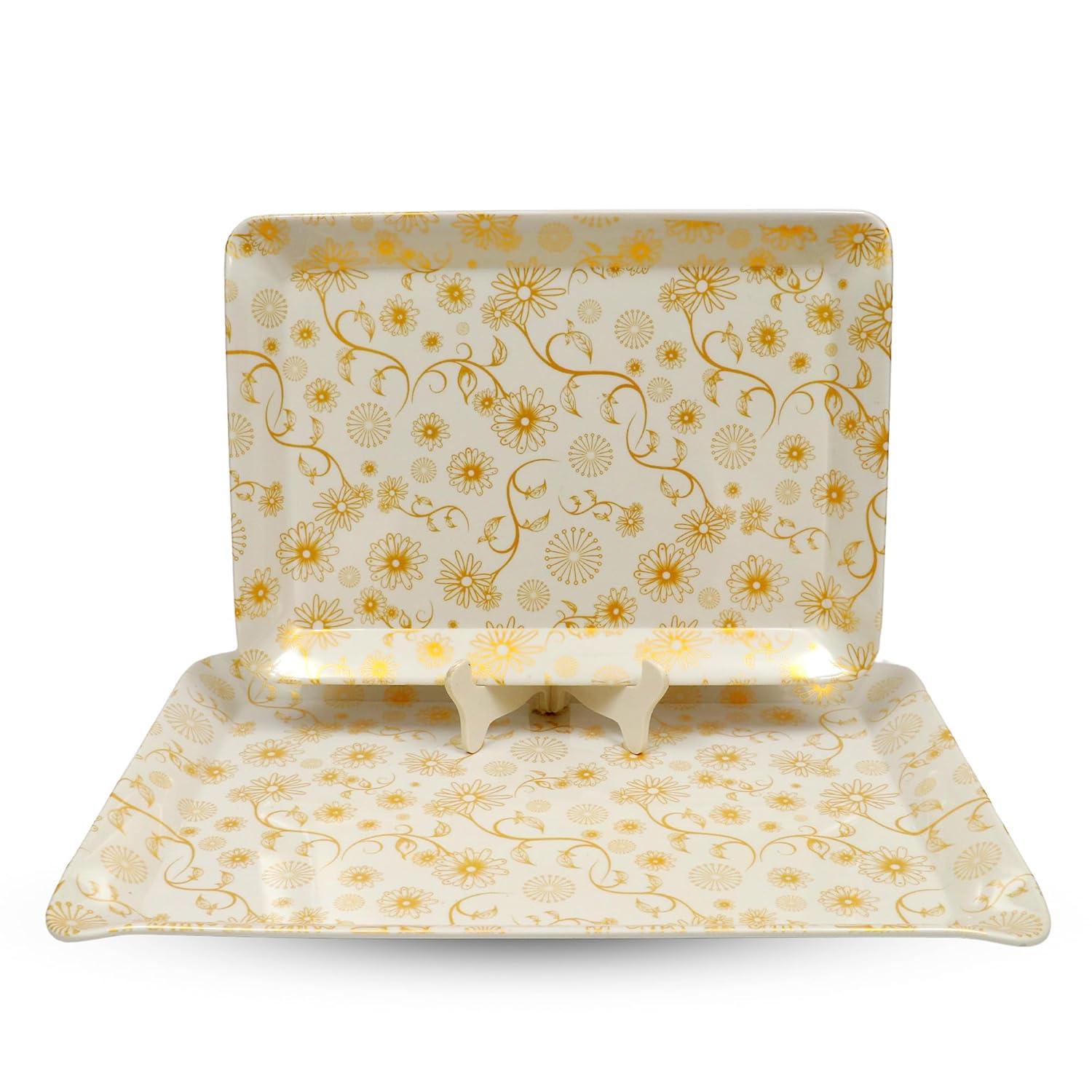 Ariya Melamine Serving Tray Set of 2 – Flower Pattern | 603,604