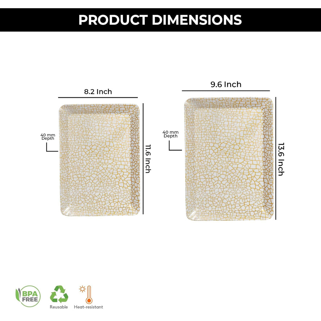 Ariya Melamine Serving Tray Set of 2 – Giraffe Pattern | 603,604