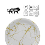 Ariya Melamine Dinner Plates 13 Inch Set of 12 | Golden Grace
