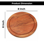 Ariya 8" Acacia Wooden Round Serving Platter | Snacks & Appetizers