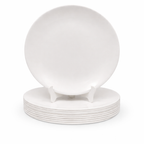 Ariya Melamine Dinner Plates 12 Inch Set of 12 | White