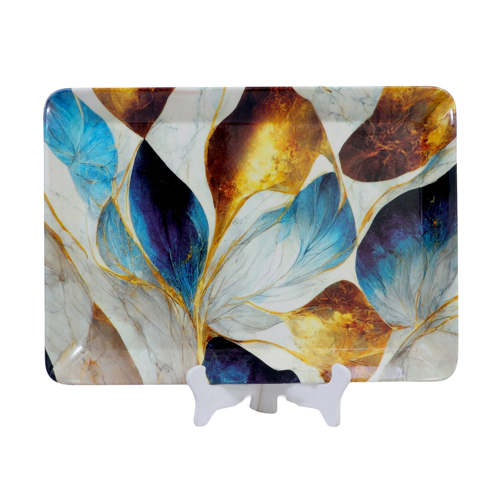 Ariya Melamine Rectangle Tray Pack of 2 Multicolor