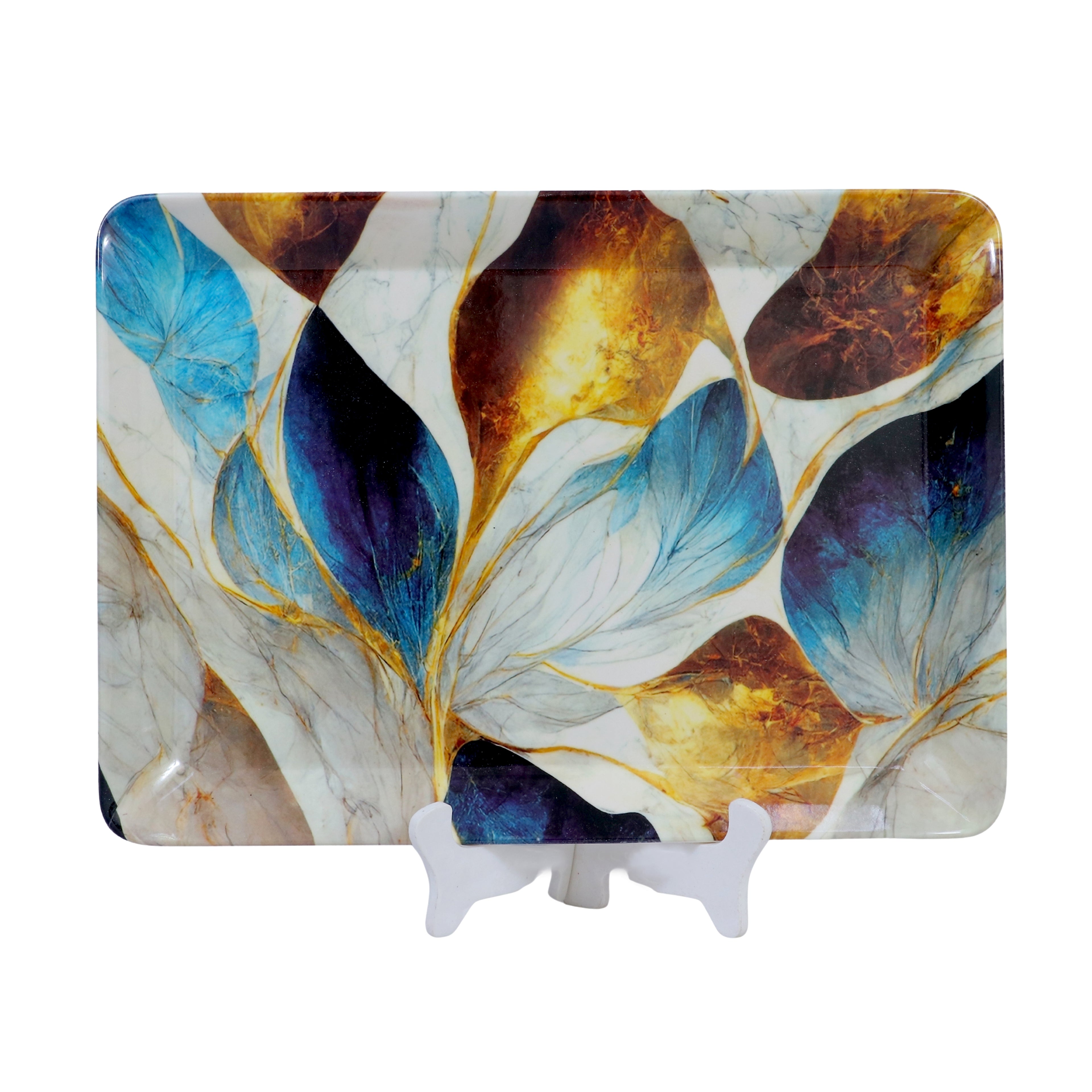 Ariya Melamine Rectangle Tray Pack of 2 Multicolor