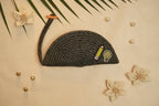 ARIYA Stylish Unique Handmade Black (PP & Cotton Blend) Clutch Bag with 2 Flower, Perfect for Parties, Weddings & Everyday Outings