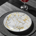 Ariya 10.5" Melamine Dinner Plates Set of 12 – Luxury Gold