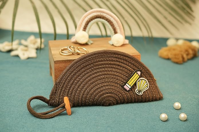 Ariya Ethnic Boho Clutch Bag – Woven Cotton Handbag for Women