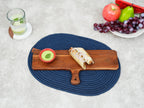 Ariya 6.5 x 14 Inch Acacia Wooden Serving Platter with Handle