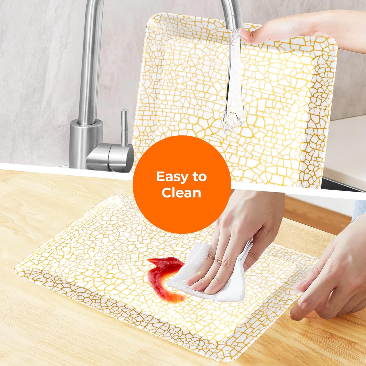 Ariya Melamine Serving Tray Set of 2 – Giraffe Pattern | 603,604