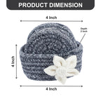 Ariya 6 Psc PP & Cotton Blend Grey Coasters (6 Inch) - Absorbent, Woven, Ideal for Room, Hotel, Bar, Housewarming Gift