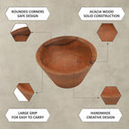 Ariya 8" Acacia Wood Salad Bowl – Handmade, Durable & Elegant