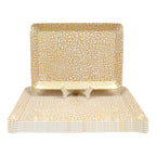 Ariya Melamine Serving Tray Set of 6 – Golden Mosaic | 604