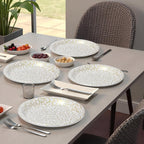 Ariya Melamine Dinner Plates 13 Inch Set of 24 | Elegant Gold