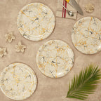 Ariya Melamine Dinner Plates 11 Inch Set of 12 | Luxury Gold