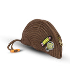 Ariya Women Clutch Handbag with Sticker (4077 | Brown) Handcrafted PP & Cotton Blend Clutch, Perfect for Ladies & Girls, Lightweight Stylish Purse for Parties, Special Occasions, Casual & Formal