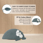 ARIYA Stylish Unique Handmade Grey (PP & Cotton Blend) Clutch Bag with Flower, Perfect for Parties, Weddings & Everyday Outings