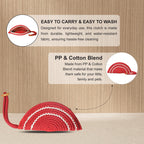 ARIYA Stylish Unique Handmade Red & White Lace (PP & Cotton Blend) Clutch Bag, Perfect for Parties, Weddings & Everyday Outings