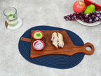 Ariya 14" Acacia Wooden Serving Platter with Chutney Bowl | Cheese & Charcuterie Board for Kitchen & Dining