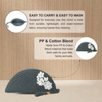 ARIYA Stylish Unique Handmade Dark Grey (PP & Cotton Blend) Clutch Bag with Flower, Perfect for Parties, Weddings & Everyday Outings