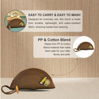 ARIYA Stylish Unique Handmade Coffee (PP & Cotton Blend) Clutch Bag with Sticker, Perfect for Parties, Weddings & Everyday Outings