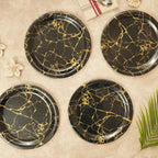 Ariya Melamine Dinner Plates 11 Inch Set of 12 | Golden Thunder