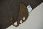 ARIYA Stylish Unique Handmade Brown (PP & Cotton Blend) Clutch Bag with 2 Flower, Perfect for Parties, Weddings & Everyday Outings