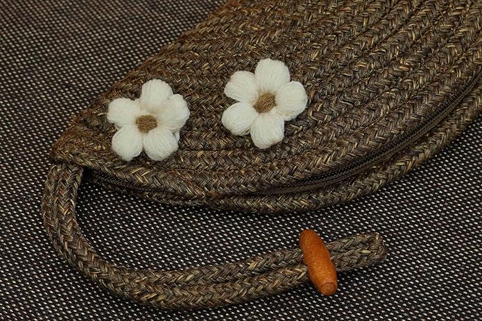 Ariya Ethnic Boho Clutch Bag – Woven Cotton Handbag for Women