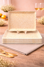 Ariya Melamine Serving Tray Set of 6 – Golden Mosaic | 604