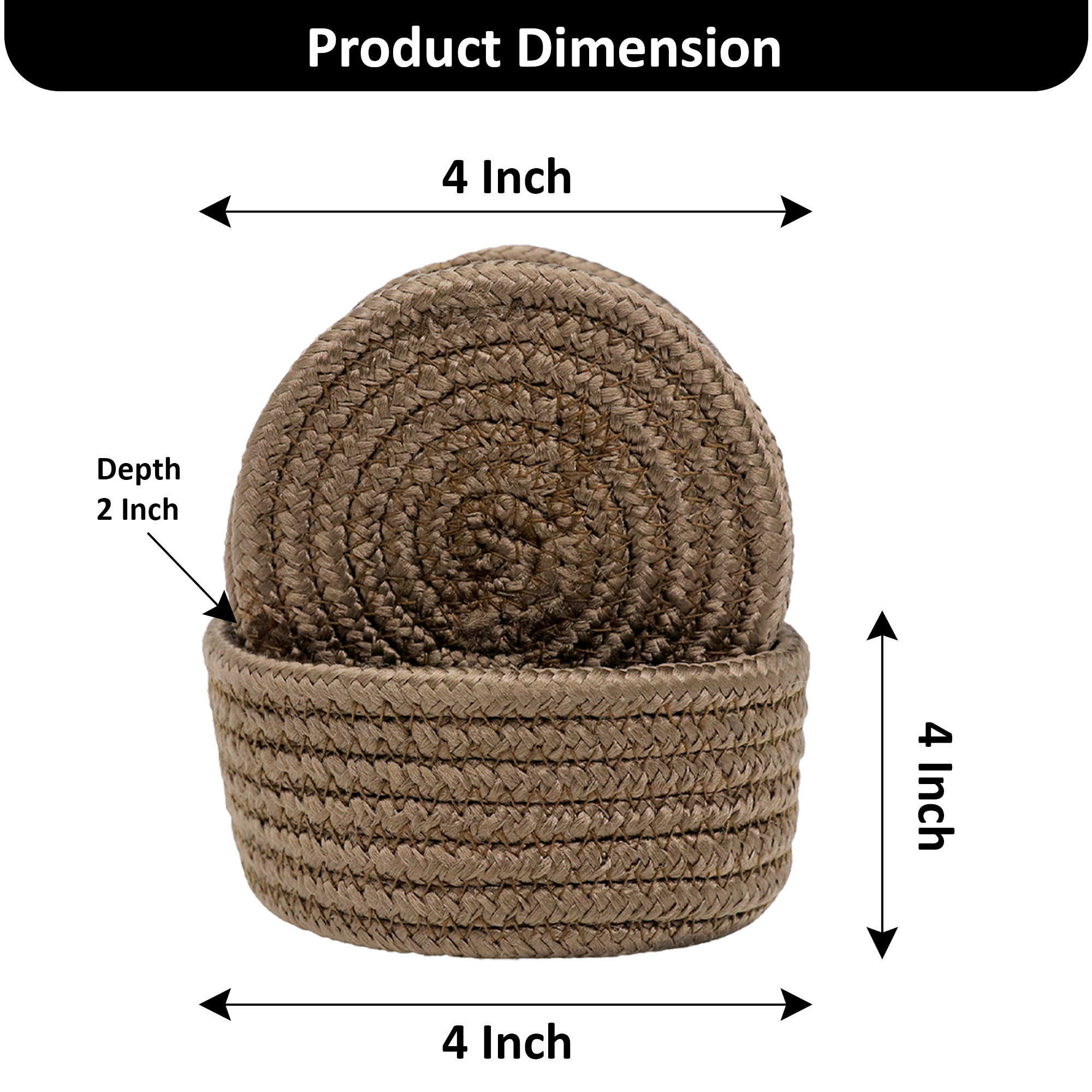 Ariya Cotton Coasters Set of 6 – Brown Boho Table Coasters