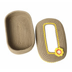 Ariya Beige Yellow Lace Tissue Box With Yellow Flower Elegant Durable Holder
