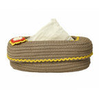 Ariya Beige Yellow Lace Tissue Box With Yellow Flower Elegant Durable Holder