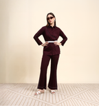 Veloura Co-ord Set (Wine Berry)