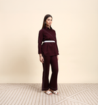 Veloura Co-ord Set (Wine Berry)