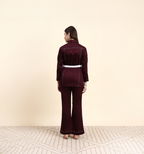 Veloura Co-ord Set (Wine Berry)