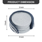 Ariya Cotton Coasters Set of 6 –  Light Grey Boho Table Coasters