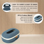 Ariya Blue Tissue Box With Wooden Button | Elegant Durable Holder