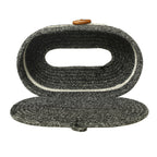 Ariya Grey Tissue Box With Wooden Button | Elegant Durable Holder