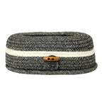 Ariya Grey Tissue Box With Wooden Button | Elegant Durable Holder