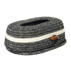 Ariya Grey Tissue Box With Wooden Button | Elegant Durable Holder