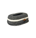 Cotton Tissue Box Holder - Grey Wooden Button