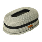 Ariya Light Grey Tissue Box With Wooden Button | Elegant Durable Holder