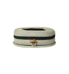 Cotton Tissue Box Holder - Light Grey Wooden Button