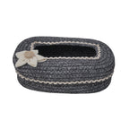 Ariya Grey White Lace Tissue Box With White Flower | Elegant Durable Holder